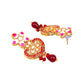 Red Jaipuri Long Necklace Set - Steorra Jewels