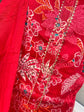 Pure Cotton Red Suit With Hand Embroidery (Item no.011412)