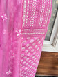 Pure Cotton Pink Suit With Hand Embroidery & Kota Doriya Dupatta(Item no.011618)