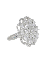 White American Diamond Ring - Steorra Jewels