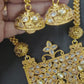 Exclusive Premium Golden Polki Stone Long Necklace Set