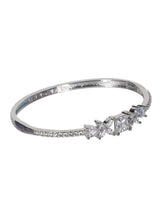 AD Stone White Color Adjustable Bracelet - Steorra Jewels
