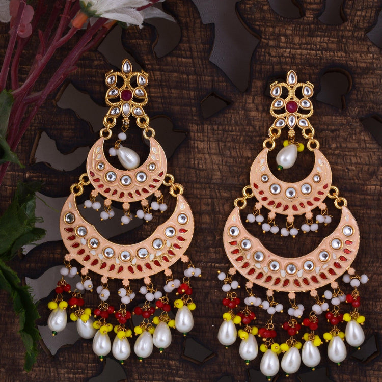 Amazing Double Cut Chand Style Jaipuri Earring For women 