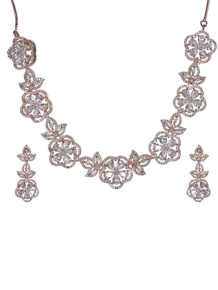 AD CZ american diamond necklace set
