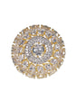 American Diamond Golden Stone Adjustable Ring - Steorra Jewels