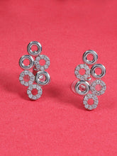 American Diamond Silver Stud Earring - Steorra Jewels
