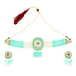 White Beads Ethnic Choker Necklace Set for Women and Girls