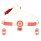 White Beads Ethnic Choker Necklace Set for Women and Girls