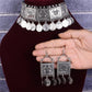Coin Oxidized Design Choker Necklace Set