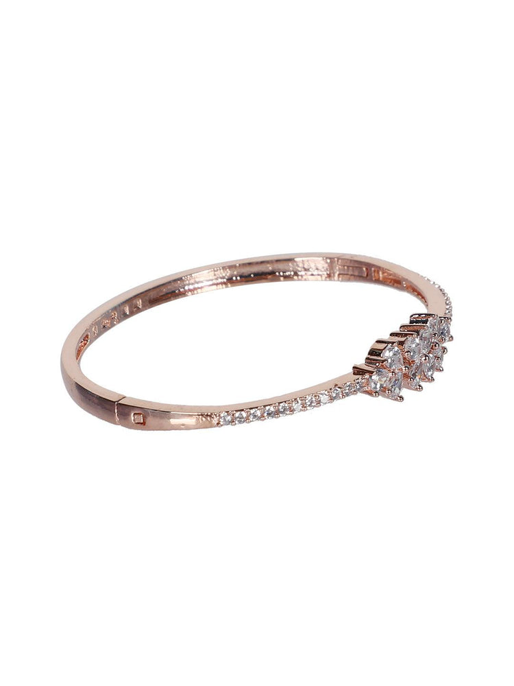 Designer AD Stone Golden Color Adjustable Bracelet - Steorra Jewels