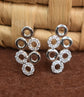 Designer Exclusive Style Round Shape White American Diamond Stones Earrings for Women - Steorra Jewels