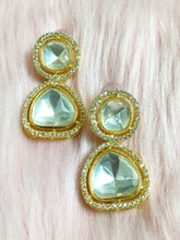 Designer Silver Ad Stone Dangler Earring - Steorra Jewels