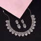 Elegant Cubic American Diamond Necklace Set - Steorra Jewels