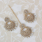 Steorra jewels Ethnic Kundan Earings with MaangTikka for Women - Steorra Jewels