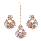 Steorra jewels Ethnic Kundan Earings with MaangTikka for Women - Steorra Jewels