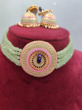 Ethnic Kundan Peacock Style Wedding Look Necklace Choker Set - Steorra Jewels