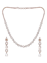 Exclusive American Diamond Choker Necklace Set - Steorra Jewels