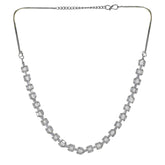 Exclusive White American Diamond Choker Necklace Set - Steorra Jewels