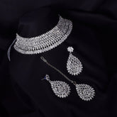 Exclusive White Stones American Diamond Necklace Set
