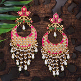 Floral Chand Style Jaipuri Traditional Earring for women and girl - Steorra Jewels