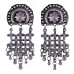 Ghunghroo Studded Silver Oxidised Earrings