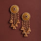 Golden Jhumki Bollywood Style Yellow Bahubali Earrings