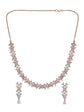 Golden Stone American Diamond Choker Necklace Set - Steorra Jewels