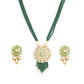 Steorra jewels Flawless Green Multistrand Kundan Pendant Necklace Set