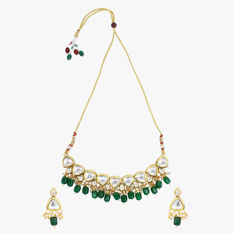 Indian Ethnic Green Kundan Choker Set for Women - Steorra Jewels