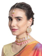 Jaipuri Style Pearl Embedded Light Pink Choker Set