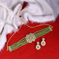 Kundan and Light Green Beads Embedded Choker Set
