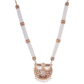 Kundan meenakari Golden Beads Pendant necklace Set