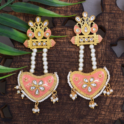 New Heart Shape Style Hanging Earrings for Women's and girls - Steorra Jewels