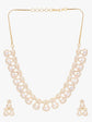 Oval Shaped American Diamond Necklace Set - Steorra Jewels