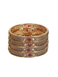 Premium Gold Plated Original Look Kundan Bangle Set - Steorra Jewels