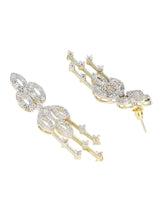 Premium Golden Stone American Diamond Choker Necklace Set - Steorra Jewels