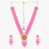 Meenakari Ethnic Kundan Long Necklace Set for Women and Girls