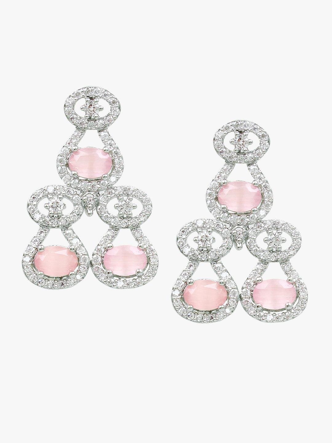 American Diamond Necklace Set With Maangtika Cz Stone Party Wear Premium  Design Jewellery at Rs 750/set | American Diamond Necklace Set in New Delhi  | ID: 2851759041248