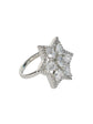 Silver American Diamond Adjustable Ring - Steorra Jewels