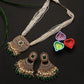 Traditional Broad Jaipuri Long Necklace Set for women's and girls - Steorra Jewels