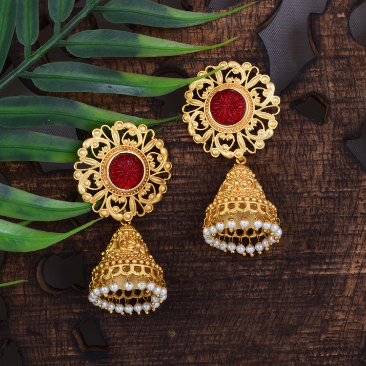 Traditional Jaipuri Style Stone Earring for women's and Girls - Steorra Jewels