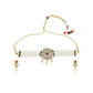 Traditional kundan choker Pearl Necklace Set - Steorra Jewels