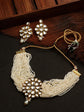 Traditional Multi String White Kundan Choker Set - Steorra Jewels