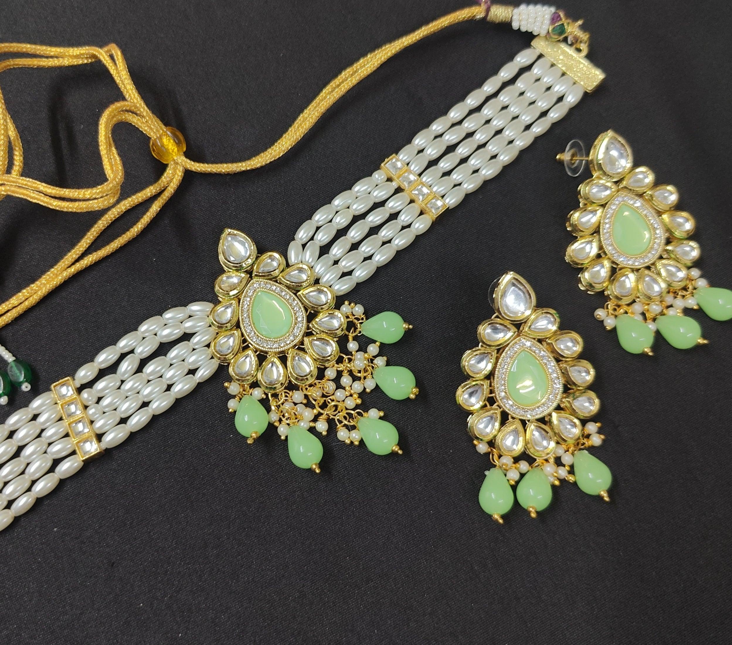Shri Krishna Pendent Necklace with Earings | Jewels by TST | The Silk Trend