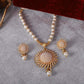 White Golden Pendant Necklace Set