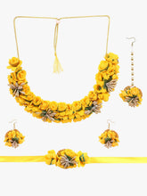 Yellow and Golden Pearl Floral Jewelry - Steorra Jewels